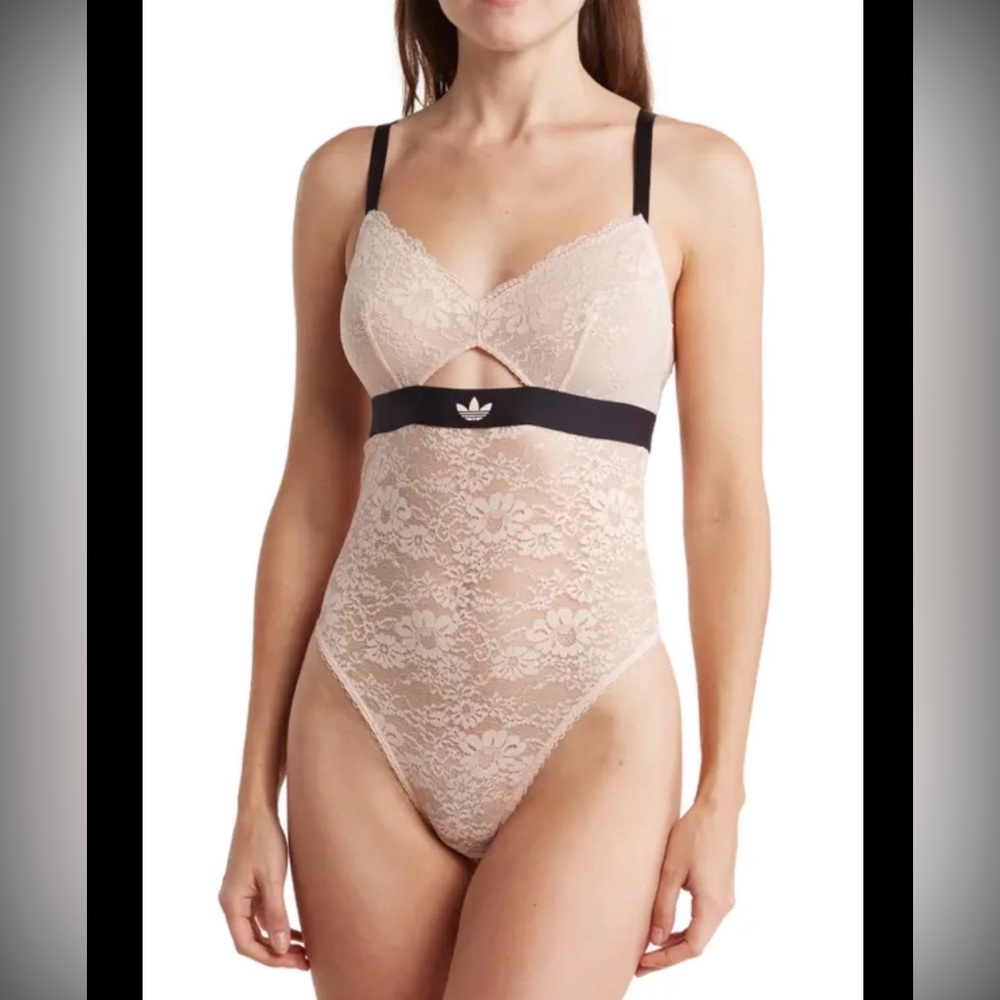 Adidas Women's Lace Bodysuit - Peach Whip & Black
